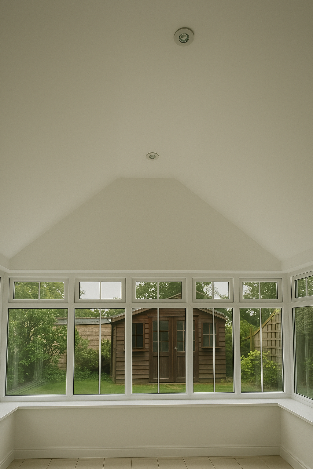 Insulated conservatory roof keeping room cool in summer